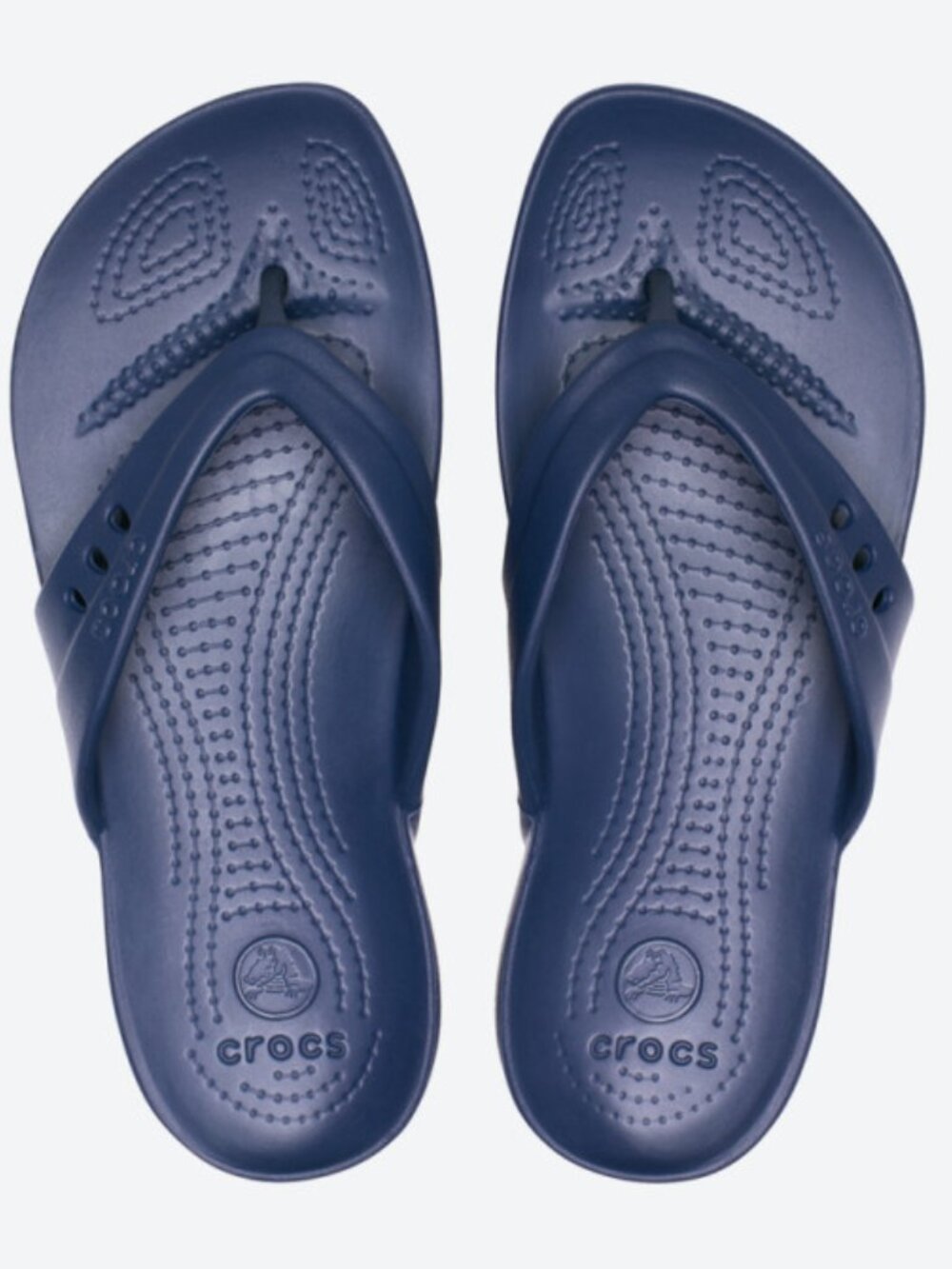 CROCS Women's Kadee Round Toe Flip Flops Size 8 in Navy